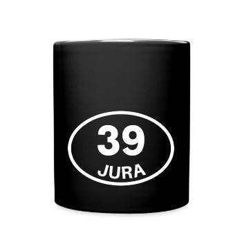 39 jura - Mug uni - noir - Devant