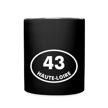 43 haute-loire - Mug uni - noir - Devant