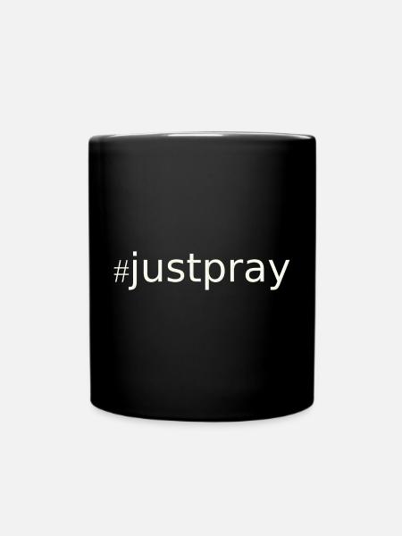NEW --- #JustPray:  For Everyone! - Full Colour Mug - black