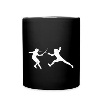 Fechten - Tasse einfarbig - Schwarz - Vorne