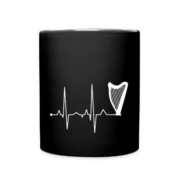Joueur de harpe Musique de harpe Idée d’instrument à cordes - Mug uni - noir - Devant