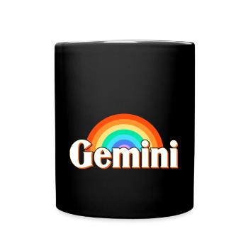 Sternzeichen Zwillinge - Tasse einfarbig - Schwarz - Vorne