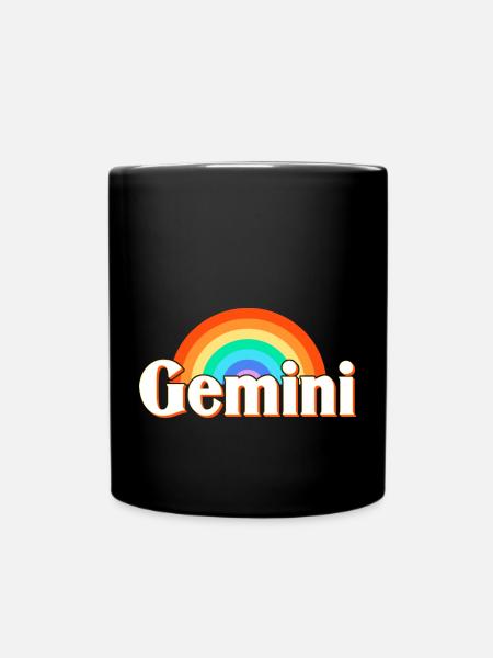 Sternzeichen Zwillinge - Tasse einfarbig - Schwarz