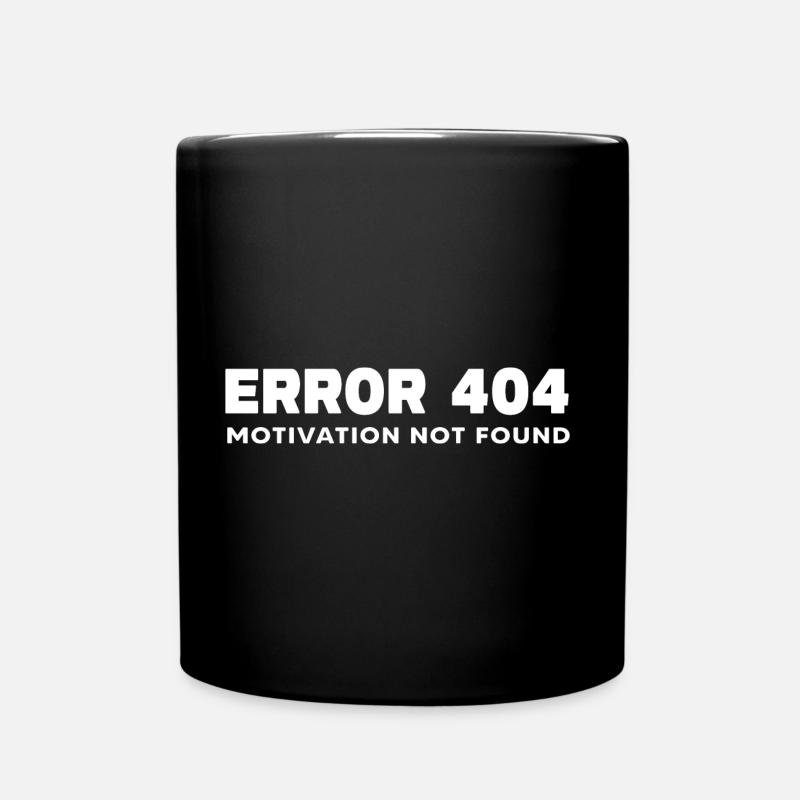 nerd coder server download error 404 - Tasse einfarbig - Schwarz