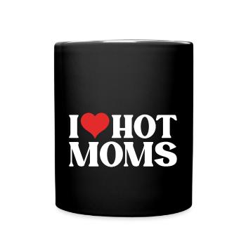 J’aime les mamans chaudes - Mug uni - noir - Devant
