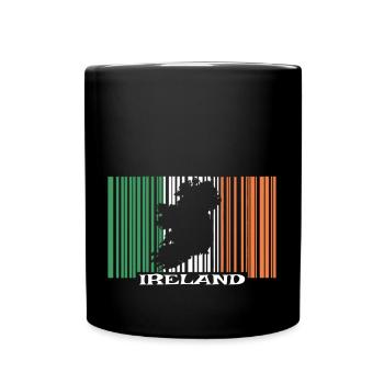 Irland Barcode Irische Insel Ireland Idee - Tasse einfarbig - Schwarz - Vorne