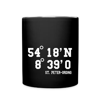Sankt Peter Ording Nordsee Urlaub Idee - Tasse einfarbig - Schwarz - Vorne