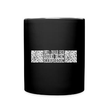 Für Maurer - Tasse einfarbig - Schwarz - Vorne