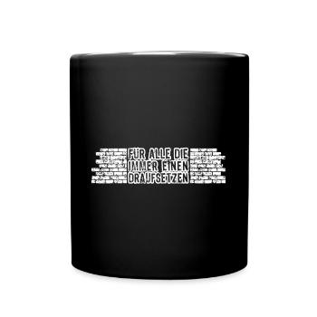 Maurer Mauern Baustelle - Tasse einfarbig - Schwarz - Vorne