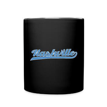 Nashville Script mit Schwunglinie - Tasse einfarbig - Schwarz - Vorne