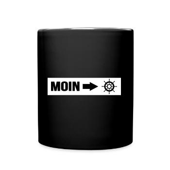 Sea Dog Coast North Sea Captain moin moin coastal child - Full Colour Mug - black - Front