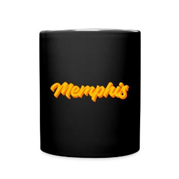 Memphis Retro Script Sunset - Full Colour Mug - black - Front