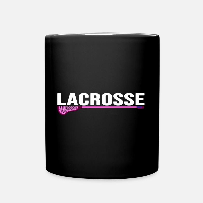 Lacrosse Lacrosse Racket Lacrosse Joueur - Mug uni - noir