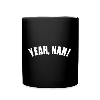 YEAH NAH! - Tasse einfarbig - Schwarz - Vorne
