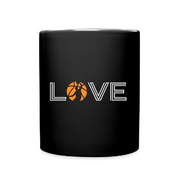 basket-ball « love-basketball » jeu de basket-ball dunk - Mug uni - noir - Devant