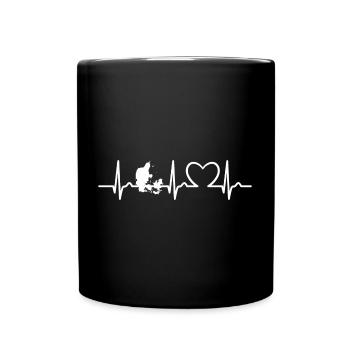 Heart Curve - Pulse Denmark - Voyage - Nation - Mug uni - noir - Devant