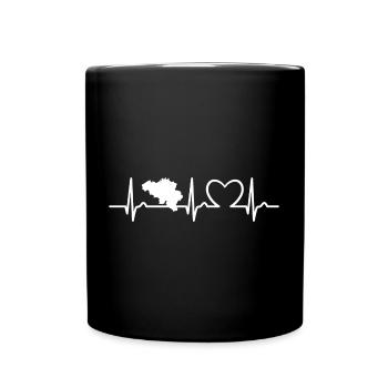 Heart Curve - Pulse Belgium - Voyage - Nation - Mug uni - noir - Devant