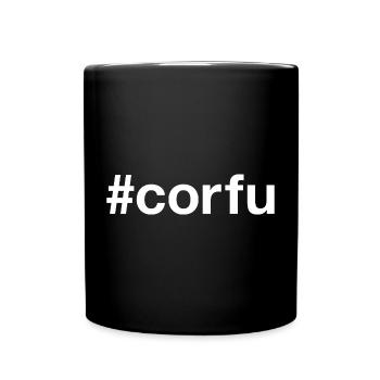 Hashtag de CORFOU - Mug uni - noir - Devant