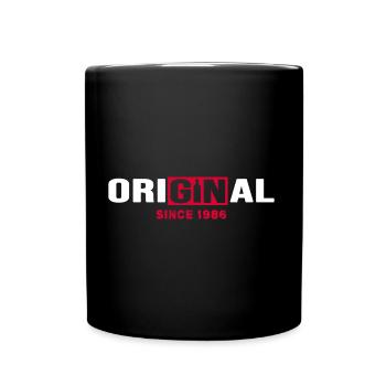 1986 geburtstag jubiläum original gin - Tasse einfarbig - Schwarz - Vorne