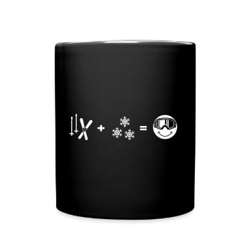 skifahrer alpin "ski-love" pulverschnee skiwetter - Tasse einfarbig - Schwarz - Vorne