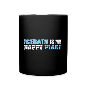 Bain de glace nageurs d’hiver « Bain de glace endroit heureux » - Mug uni - noir - Devant