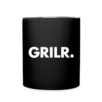 GRILR Griller BBQ Lustiges Vatertagsgeschenk Barbecue - Tasse einfarbig - Schwarz - Vorne