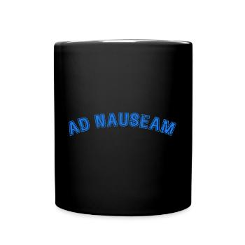 Citation latine Ad Nauseam Drôle de professeur de latin - Mug uni - noir - Devant