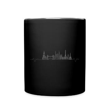 Urban Pulse Skyline - Tasse einfarbig - Schwarz - Vorne