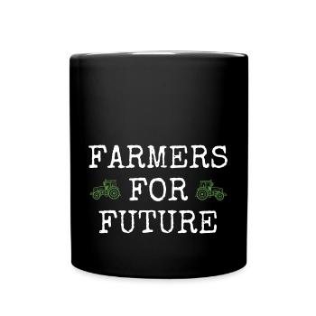 Bauer Landwirt Bauern Protest Farmers for Future - Tasse einfarbig - Schwarz - Vorne