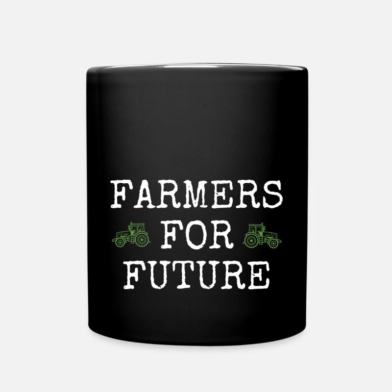 Bauer Landwirt Bauern Protest Farmers for Future - Tasse einfarbig - Schwarz