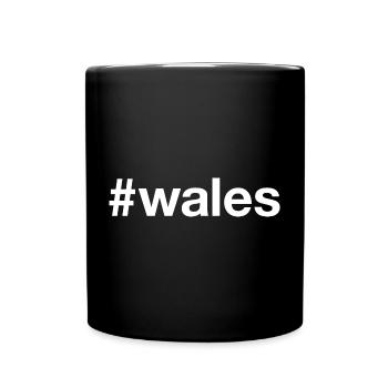 WALES Hashtag - Tasse einfarbig - Schwarz - Vorne