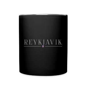 Reykjavik, Iceland Style Design T-Shirt - Full Colour Mug - black - Front