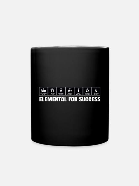 Motivation – Tableau périodique élémentaire du succès - Mug uni - noir