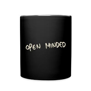 Open minded - Tasse einfarbig - Schwarz - Vorne
