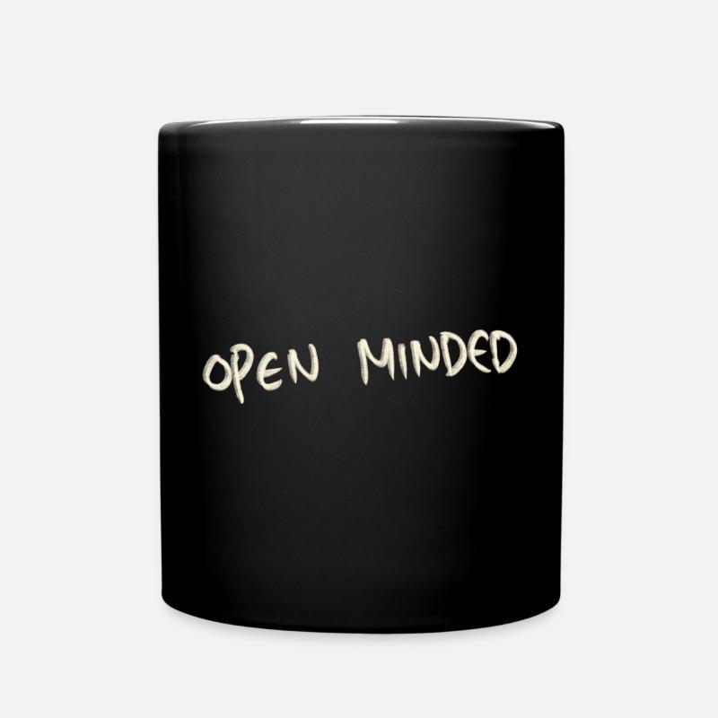 Open minded - Tasse einfarbig - Schwarz