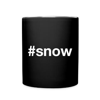 SNOW Hashtag - Full Colour Mug - black - Front