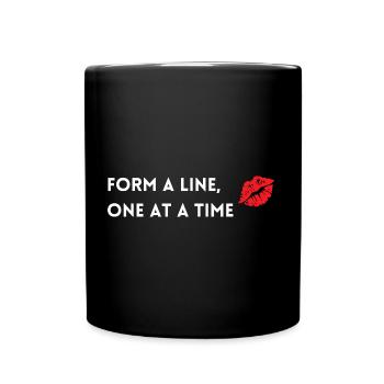 Eine Linie bilden - Tasse einfarbig - Schwarz - Vorne