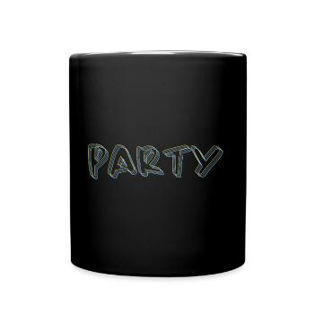 Party #party, Party tshirt - Tasse einfarbig - Schwarz - Vorne