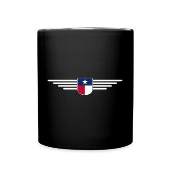 Texas Fan T-Shirt – Lone Star Style - Tasse einfarbig - Schwarz - Vorne