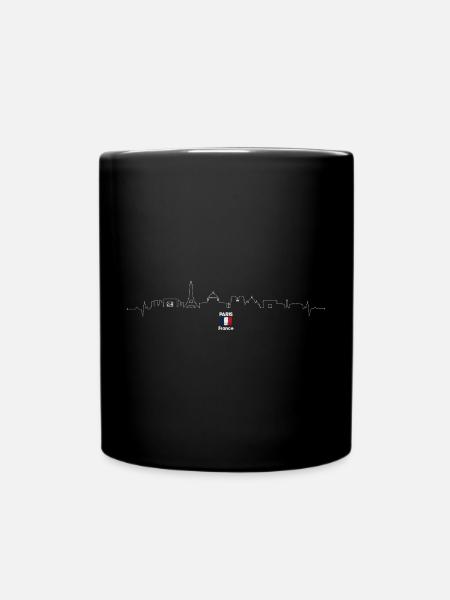 Motif d’art géométrique abstrait - Mug uni - noir
