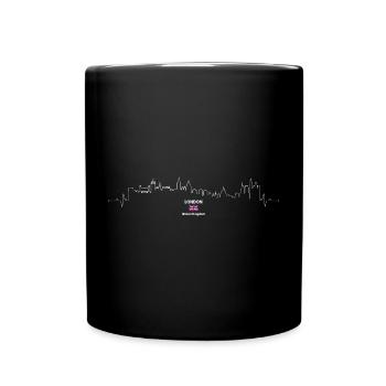 London Skyline Silhouette T-Shirt Design - Full Colour Mug - black - Front