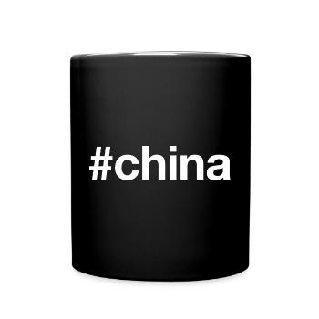 CHINA Hashtag - Tasse einfarbig - Schwarz - Vorne