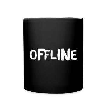 Lettrage hors ligne - Dictons de style bande dessinée - Mug uni - noir - Devant