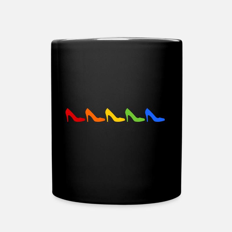 bunte Highheels - Tasse einfarbig - Schwarz