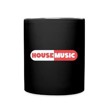 House Musik Pile - Tasse einfarbig - Schwarz - Vorne