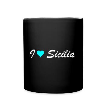 Sicile - Mug uni - noir - Devant
