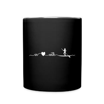 Stand Up Paddling SUP Girl - Tasse einfarbig - Schwarz - Vorne