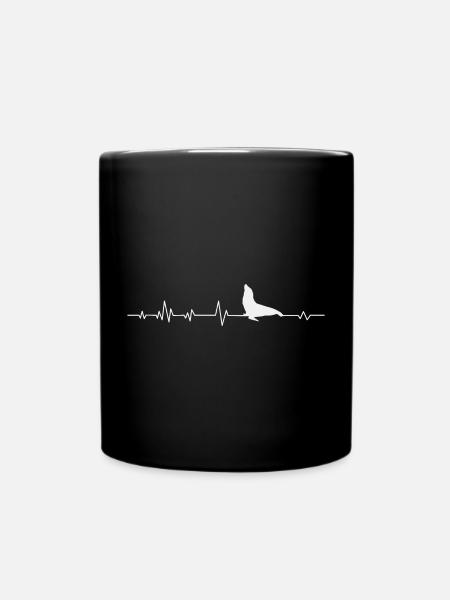 Seehund Seelöwe - Tasse einfarbig - Schwarz