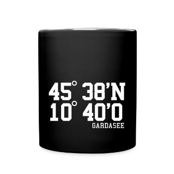 Lake Garda Coordinates Lago Di Garda Holiday Gift - Full Colour Mug - black - Front