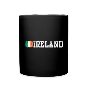 Tricolore du coup de pinceau d’Irlande - Mug uni - noir - Devant